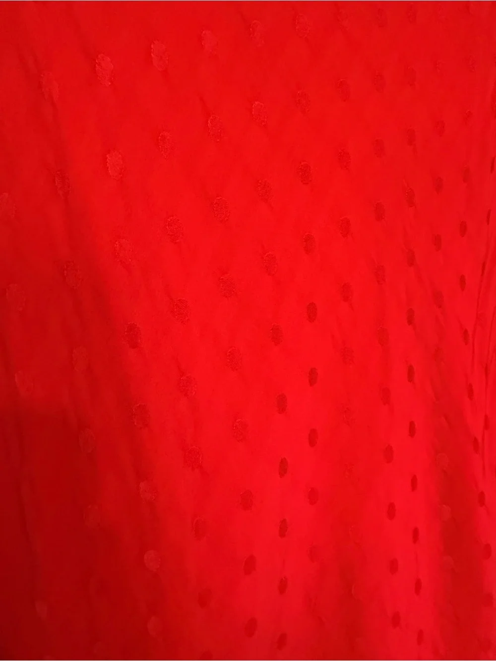 Zara Red High-Low Slip Dress with Ruffle Slit - Picture 7 of 7